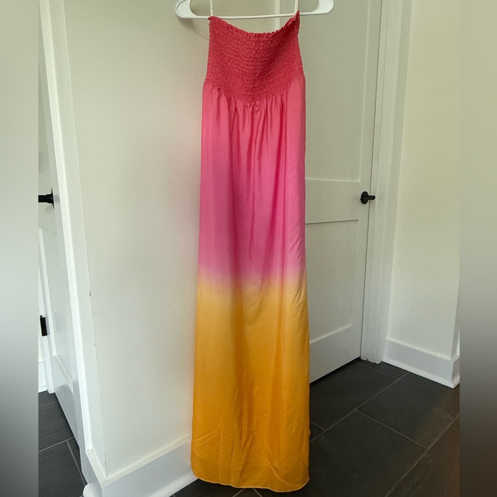 Lilly Pulitzer Pink Smocked A-line Maxi Dress